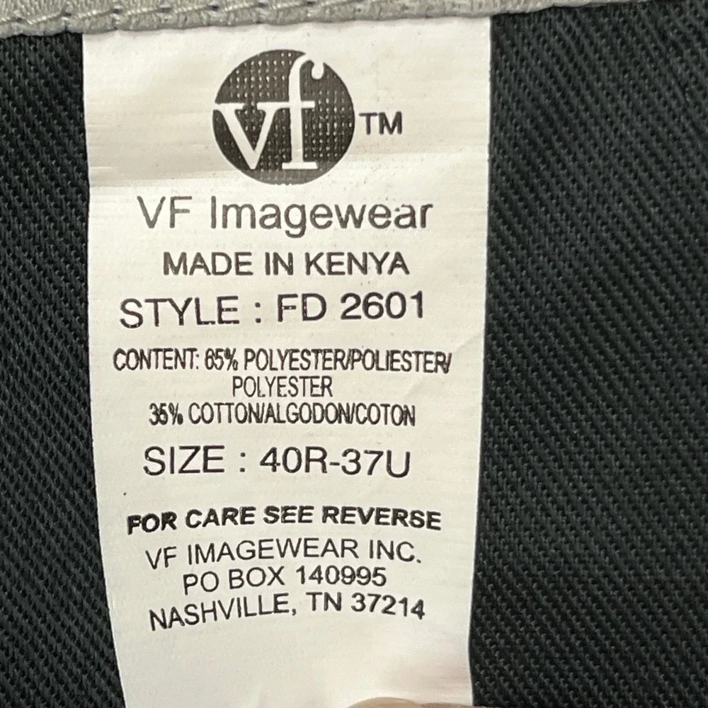 VF Imagewear FedEx Cargo Pants Mens 40R 37U Navy Reflective Workwear Unhemmed
